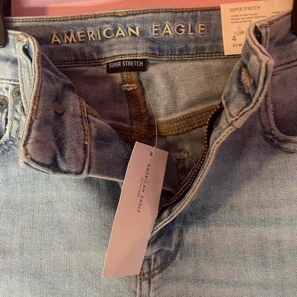 American Eagle flare jeans super high rise NWT - Picture 2 of 4